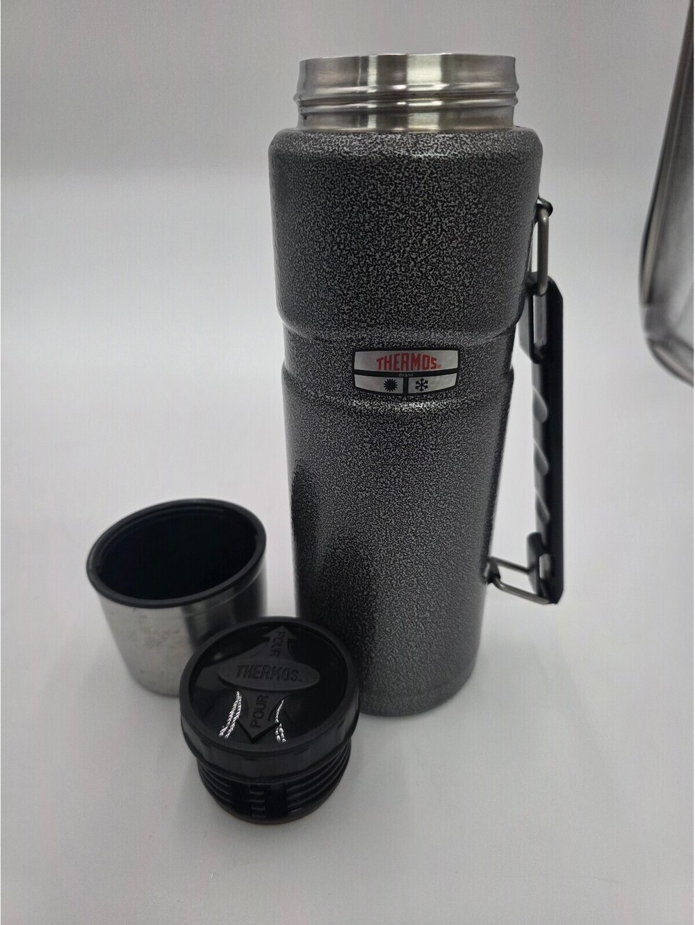 Thermos Stainless Steel Vacuum Insulated Bottle with Handle and Cup